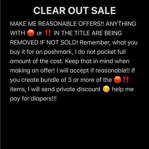 ‼️‼️‼️ CLEAR OUT SALE ‼️‼️‼️